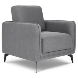 Bravich LTD Brixton Armchair - Modern Fabric Accent Chair with Steel Legs in Grey - thumbnail 5