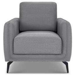 Bravich LTD Brixton Armchair - Modern Fabric Accent Chair with Steel Legs in Grey - thumbnail 4