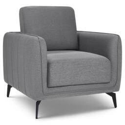 Bravich LTD Brixton Armchair - Modern Fabric Accent Chair with Steel Legs in Grey - thumbnail 6