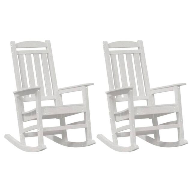 Berkfield Home Garden Rocking Chairs 2 pcs White 70x92x107.5 cm HDPE - image 1