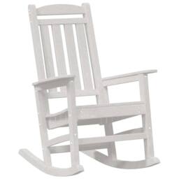 Berkfield Home Garden Rocking Chairs 2 pcs White 70x92x107.5 cm HDPE - thumbnail 4