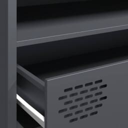 Berkfield Home TV Cabinet Anthracite 202x39x43.5 cm Cold-rolled Steel in Dark Grey - thumbnail 9