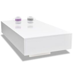 Berkfield Home Coffee Table High Gloss White - thumbnail 4
