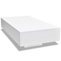Berkfield Home Coffee Table High Gloss White - thumbnail 2