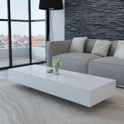 Berkfield Home Coffee Table High Gloss White - thumbnail 1
