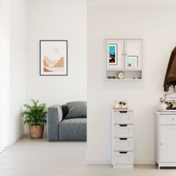 Home Discount Bath Vida Priano 4 Drawer Freestanding Unit Bathroom Storage in White - thumbnail 4