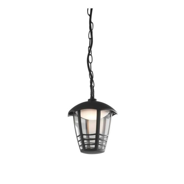 Netlighting CLOE Outdoor LED Pendant Ceiling Light Black IP44 800lm 4000K 17cm