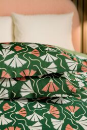 Scion 'Fan Floral' Cotton Duvet Cover Set in Green - Size: Single - thumbnail 5