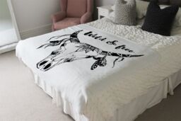 Benjamin Tate Design Boho Chic Fashion Blanket in Natural - Size: 120 cm x 150 cm - thumbnail 3