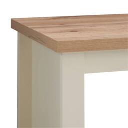 Nordara Side Lamp Table Oak Top Small End Bedside Nightstand Shelf Cream - thumbnail 3