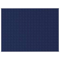 Berkfield Home Weighted Blanket Blue 152x203 cm 7 kg Fabric in Navy - thumbnail 3