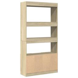 Berkfield Home Highboard¬†Sonoma Oak 92x33x180 cm Engineered Wood in Light Brown - Size: 92 x 33 x 180 cm - thumbnail 7