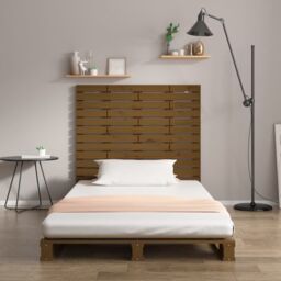Berkfield Home Wall Headboard Honey Brown 126x3x91.5 cm Solid Wood Pine - thumbnail 3