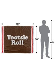 Tootise Roll Tootsie Roll Wrapper Silky Touch Super Soft Throw Blanket 152 X 127 cm in White - thumbnail 5
