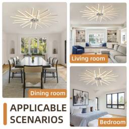 NIVOR 20 Led Linear Dimmable Reversible Ceiling Fan with Lights & Remote in White - thumbnail 7