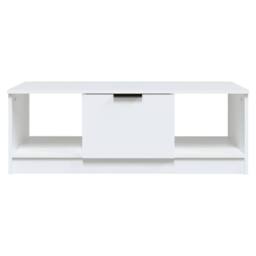 Berkfield Home Decorative Coffee Table White 102x50x36 cm Engineered Wood - Size: 102 x 50 x 36 cm - thumbnail 1