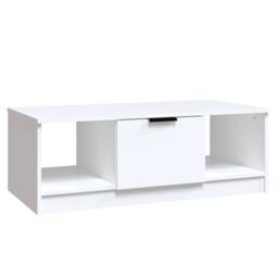 Berkfield Home Decorative Coffee Table White 102x50x36 cm Engineered Wood - Size: 102 x 50 x 36 cm - thumbnail 3