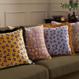 Paoletti Chedworth 100% Cotton Floral Cushion - Size: 50 cm x 50 cm - thumbnail 6