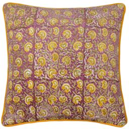 Paoletti Chedworth 100% Cotton Floral Cushion - Size: 50 cm x 50 cm - thumbnail 1