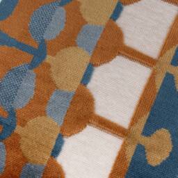 Furn Metro Abstract Velvet Rectangular Cushion in Orange - Size: 40 cm x 60 cm - thumbnail 5