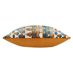 Furn Metro Abstract Velvet Rectangular Cushion in Orange - Size: 40 cm x 60 cm - thumbnail 3