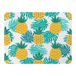 Benjamin Tate Design Pineapples Blanket in Natural - Size: 120 cm x 150 cm - thumbnail 1