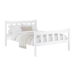 Lemon Pavilion Furniture Havana King Size Bed Frame (Pack of 2) - Pine/Metal in White - thumbnail 2