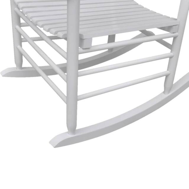 Berkfield Home Rocking Chair with Curved Seat White Wood - image 1