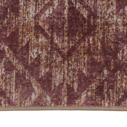 Kukoon Burgundy Trellis Soft Chenille Washable Living Room Area Rug - Size: 120 cm x 170 cm - thumbnail 4