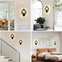 Pheashine Sleek Acrylic LED Wall Light 3000K 16W Black - thumbnail 7