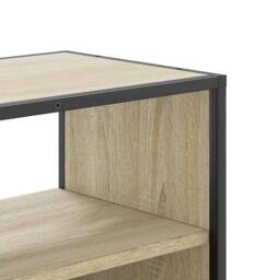 Berkfield Home TV Cabinet Sonoma Oak 60x31x39.5 cm Engineered Wood & Metal in Light Oak - thumbnail 7