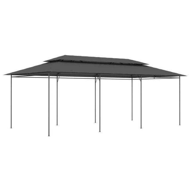 Berkfield Home Gazebo 600x298x270 cm Anthracite in Black - Size: 600 x 298 x 270 cm - image 1