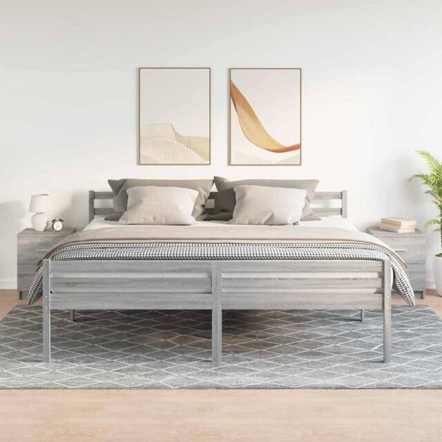 Berkfield Home Durable Bedside Cabinets 2 pcs with 2 Drawers Grey Sonoma 40x36x50 cm - Size: 40 x 36 x 50 cm - image 1