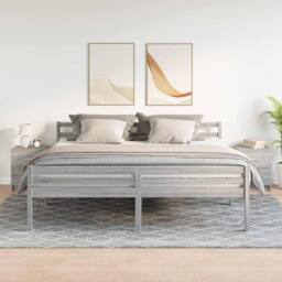 Berkfield Home Durable Bedside Cabinets 2 pcs with 2 Drawers Grey Sonoma 40x36x50 cm - Size: 40 x 36 x 50 cm - thumbnail 1