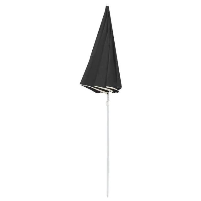 Berkfield Home Outdoor Parasol with Steel Pole Anthracite 180 cm in Black - image 1