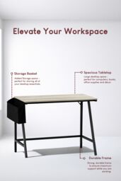 Home Discount Vida Designs Brooklyn Small Computer Desk Storage Office Study Gaming Table in Grey - thumbnail 6
