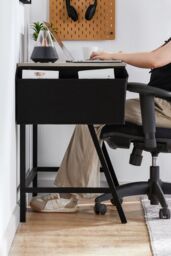 Home Discount Vida Designs Brooklyn Small Computer Desk Storage Office Study Gaming Table in Grey - thumbnail 2