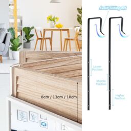 Costway 2 IN1 Full Length Mirror Over the Door Dressing Mirror Wall Mounted Makeup in White - thumbnail 7