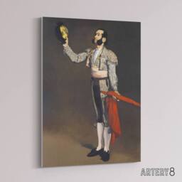 "Artery8 A Matador Saluting Portrait Painting Manet Canvas Wall Art in Brown - Size: W18"" x H24""" - thumbnail 2