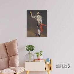 "Artery8 A Matador Saluting Portrait Painting Manet Canvas Wall Art in Brown - Size: W18"" x H24""" - thumbnail 3