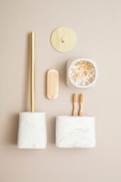 Orsina Riviera Toilet Brush, Durable Polyresin in White - thumbnail 2