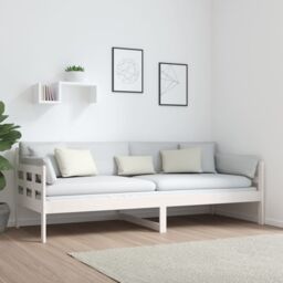 Berkfield Home Day Bed White Solid Wood Pine 80x200 cm - thumbnail 4