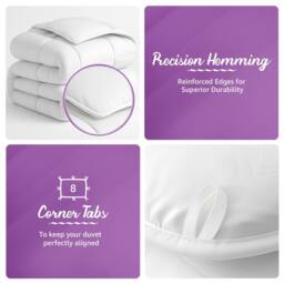 Pamposh 10.5 Tog Duvet Quilt King Size Hotel Quality Duvet in White - thumbnail 7