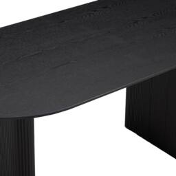 Home Detail Talia Black Oval Japandi Table - thumbnail 4