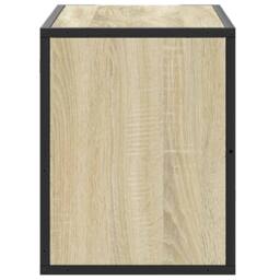 Berkfield Home TV Cabinet Sonoma Oak 80x31x39.5 cm Engineered Wood & Metal in Light Tan - thumbnail 5