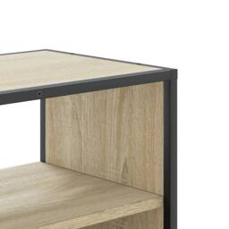 Berkfield Home TV Cabinet Sonoma Oak 80x31x39.5 cm Engineered Wood & Metal in Light Tan - thumbnail 7