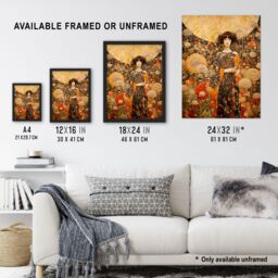 Artery8 The In The Dandelion Dream By Dianne Knope Klimt William Morris Inspired Style Wildflower Meadow Art Print Framed Poster Wall Decor 12x16 - thumbnail 3