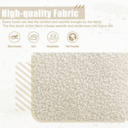 Direct Wicker Modern Teddy Fabric 2-seater Sofa with 3-speed Adjustable Backrest in White - Size: 2 Seater - thumbnail 3
