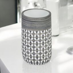 Showerdrape Ravello Geo Floral Grey & White Tumbler - thumbnail 1