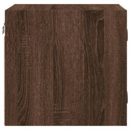 Berkfield Home Elegant Bedside Cabinet with Glass Door Brown Oak 35x37x35 cm - Size: 35 x 37 x 35 cm - thumbnail 8